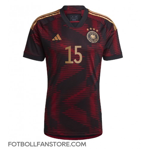 Tyskland Niklas Sule #15 Borta matchtröja VM 2022 Kortärmad Billigt